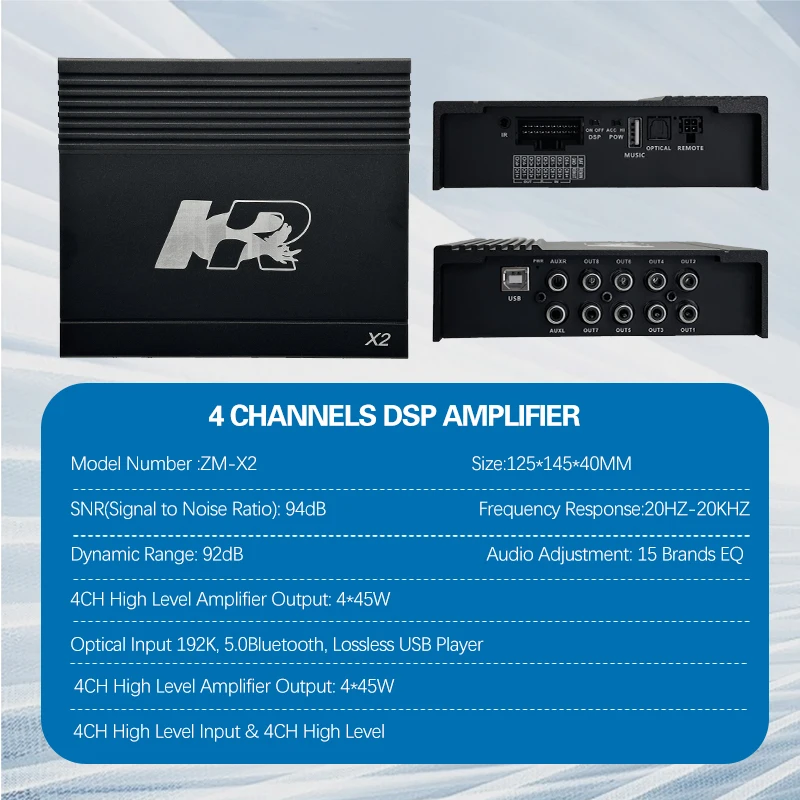 DSP Customization Professional Power korean car amplifier Sound Processor Dsp 4 Channels Class D Subwoofer Amplifier