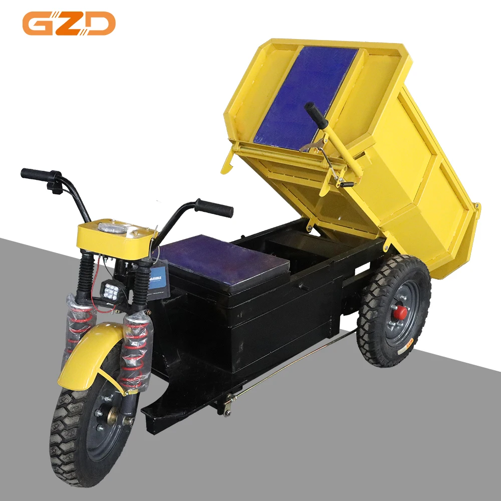 1000kg Load Ride On Mini Dump Tricycle Self Loading Electric Mini Dumper Truck