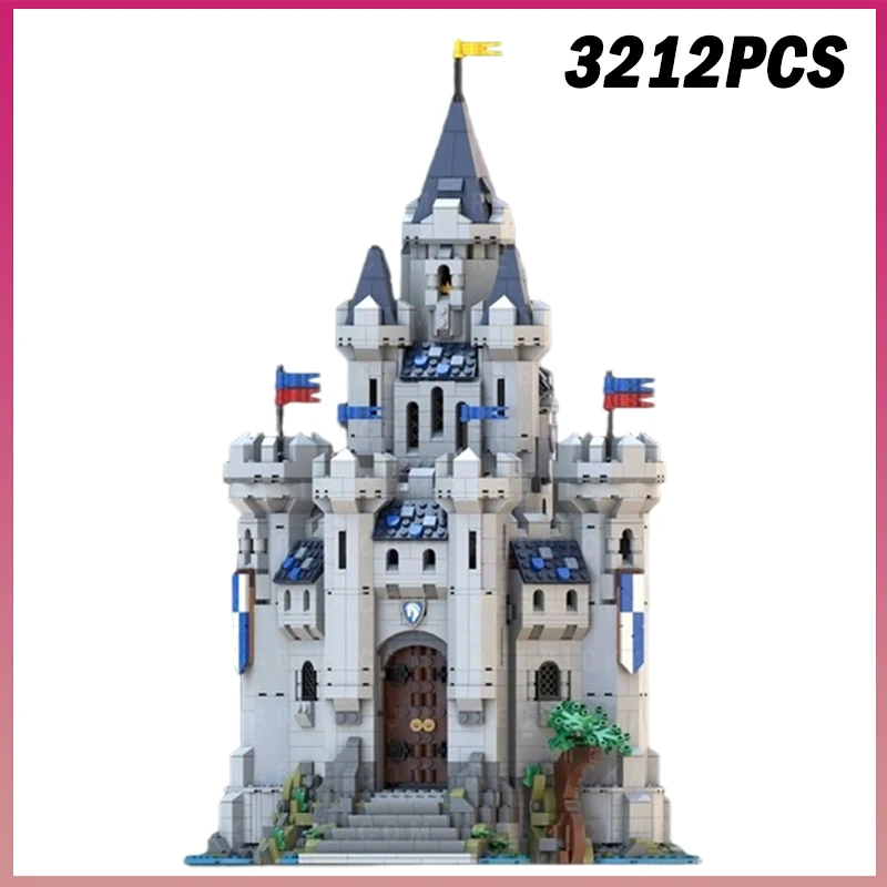 3212 قطعة الملك القرون الوسطى Mearas القلعة قلعة العمارة نموذج اللبنات الطوب الإبداعي الصبي لعبة أطفال الكبار هدية عيد ميلاد