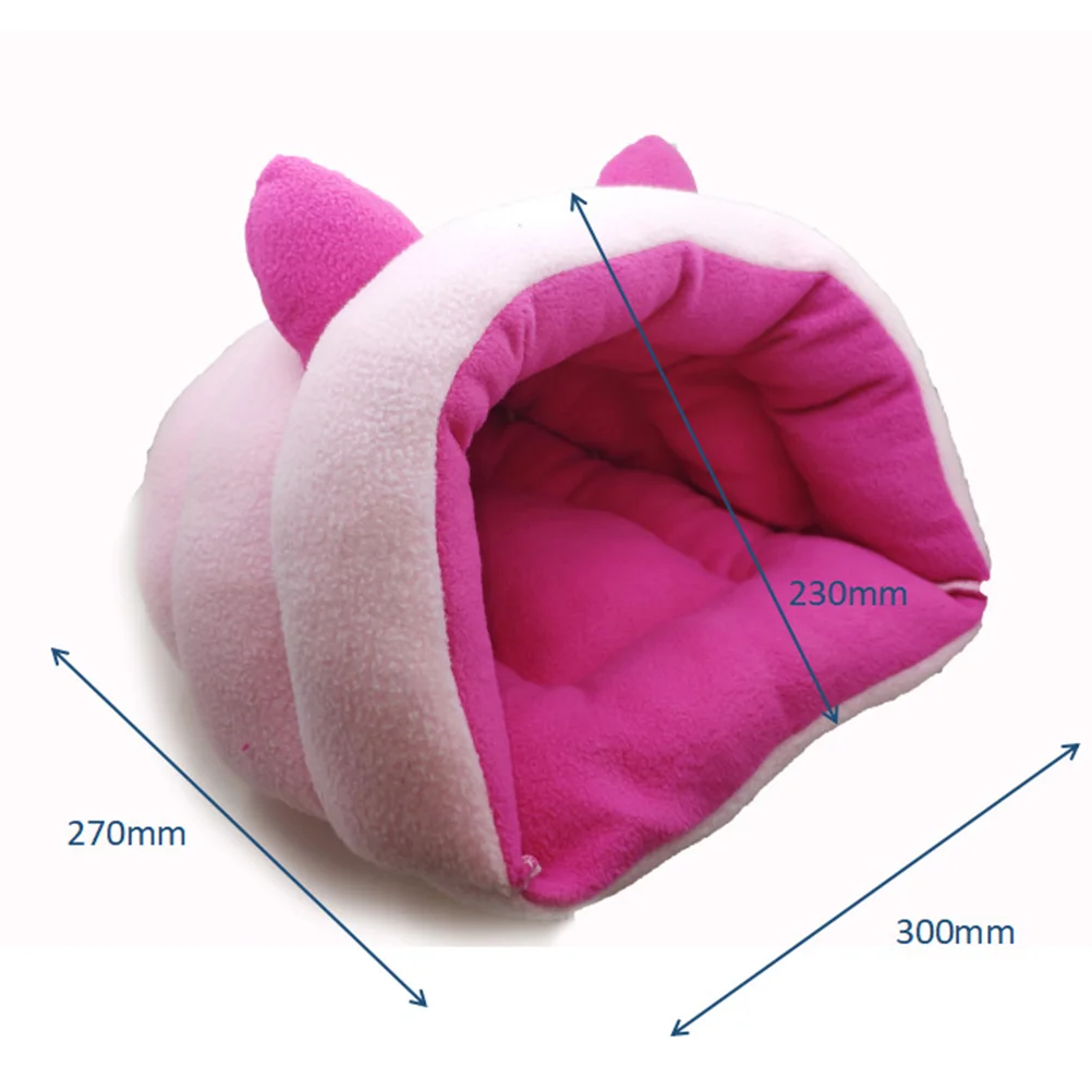 1 قطعة بيت الكلب والقطط الأليفة سرير الحيوانات الأليفة كهف القط الدافئة عش الحيوانات الأليفة حصيرة مستلزمات الحيوانات الأليفة للمنزل (الوردي) بيت القط