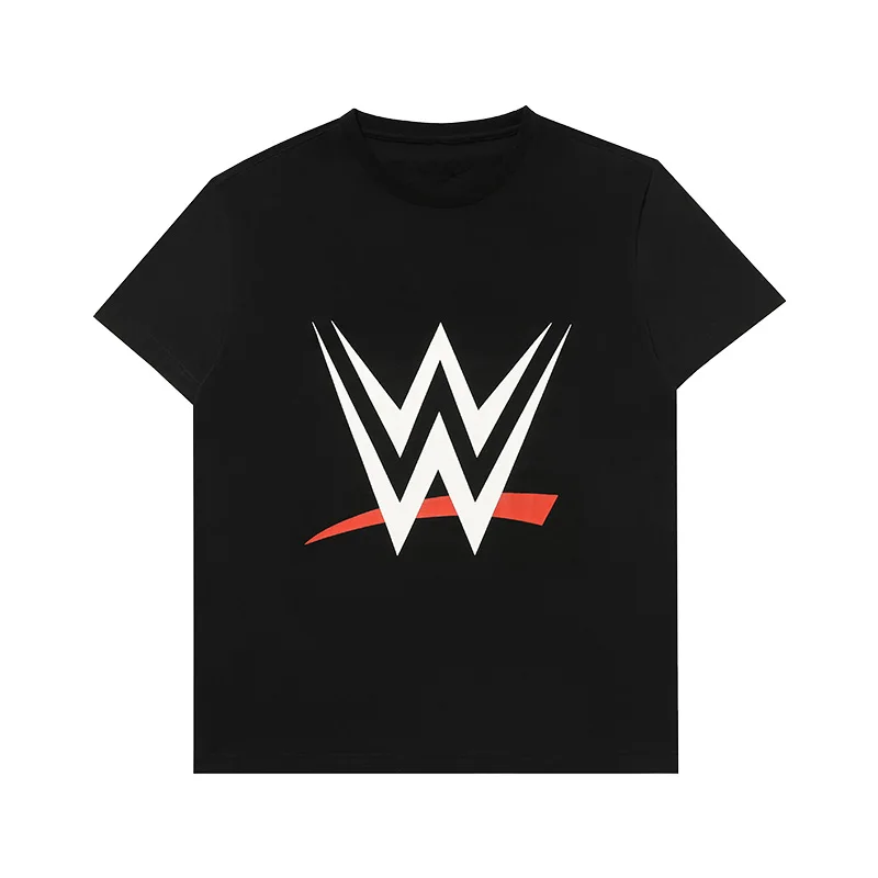 

2025 WWE American Logo Printing Men Casual T Shirt Women Fashion Sport Short Sleeve Loose Sweatshirt Streetwear Quick Drying Tee
