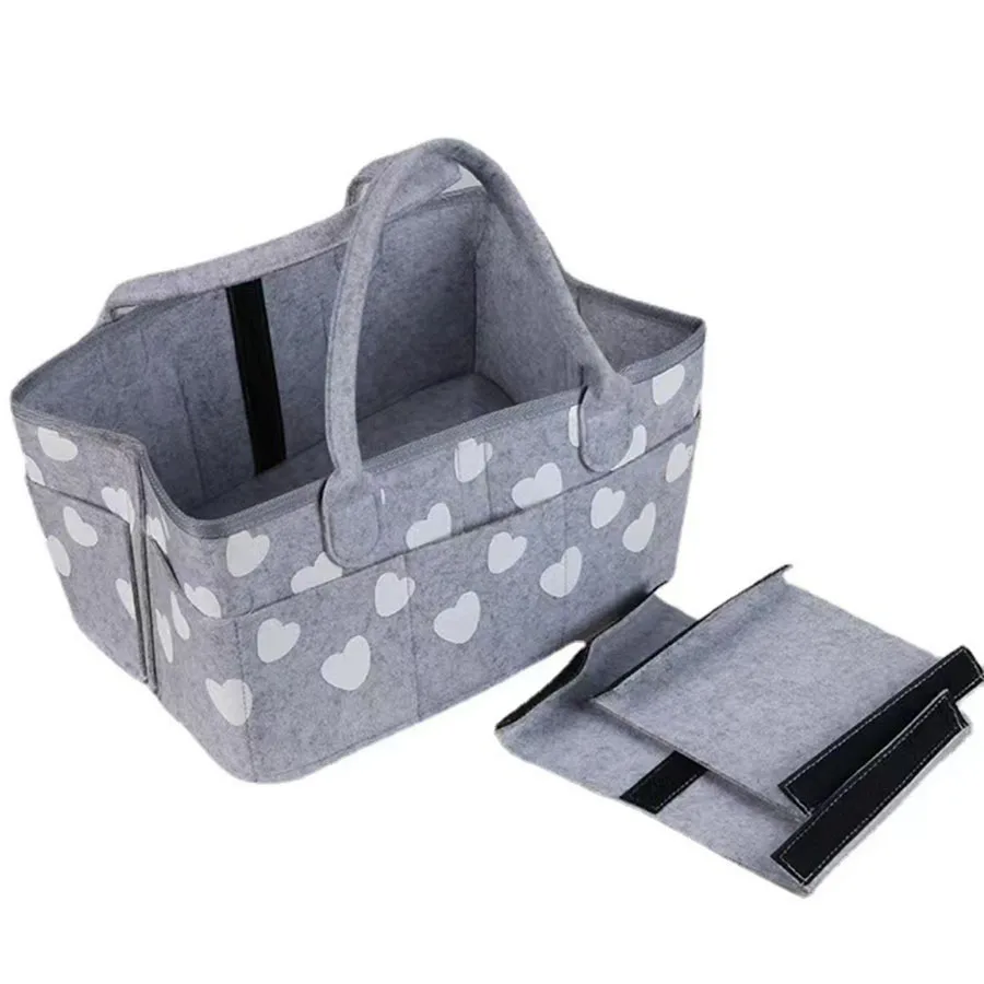 Borsa portaoggetti portatile per organizer per pannolini per bambini per fasciatoio e contenitori portaoggetti essenziali per la cameretta dell'auto