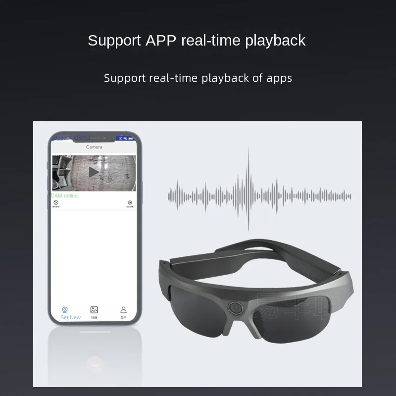 App-fähige Smart-Kamera-Brille 256GB-Sport-und Outdoor-Nutzung mit Echtzeit-Wiedergabe und HD-Video aufzeichnung