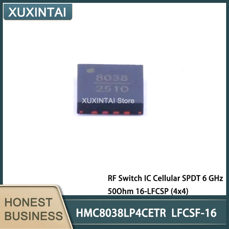 10Pcs/Lot   New Original  HMC8038LP4CETR HMC8038LP4 RF Switch IC Cellular SPDT 6 GHz 50Ohm 16-LFCSP (4x4)