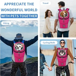 Pet Dog Backpack Carrier Travel Dogs Bag Front Pack Breathable Puppy Shoulder Carrier Bags Pets Outdoor Walking Carrier Package