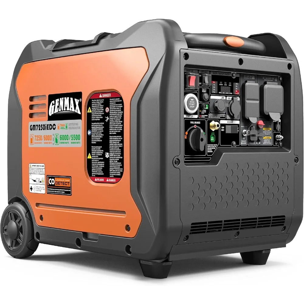 

Portable Generator 7250W Super Quiet Dual Fuel Portable Engine with Parallel Capability Remote/Electric Start Home backup power