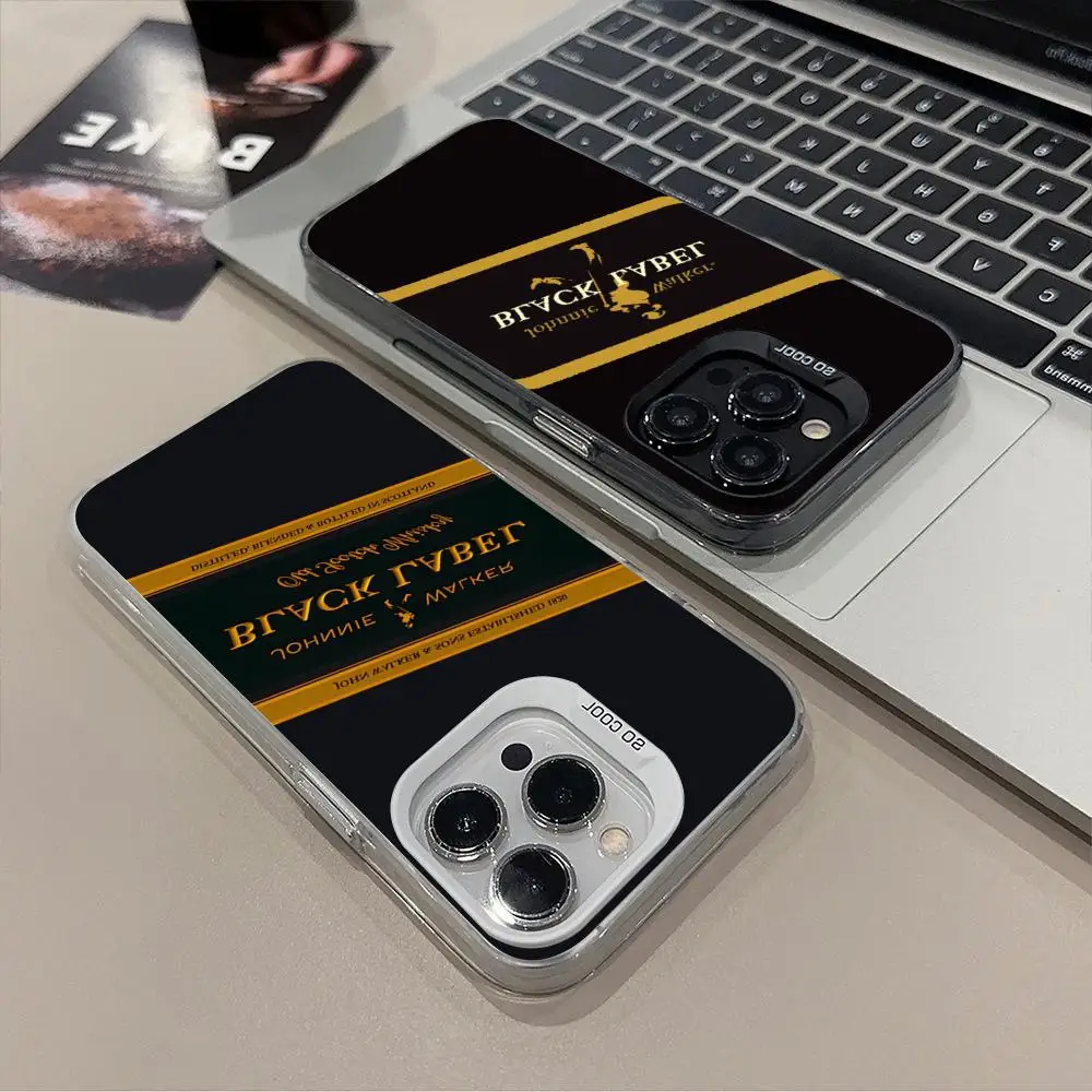 Johnnie Walker Logo Phone Case Matte Colored Silver For Samsung S26 S25 S24 S23 Ultra IPhone 17 15 14 16 13 Pro Max Plus Cover