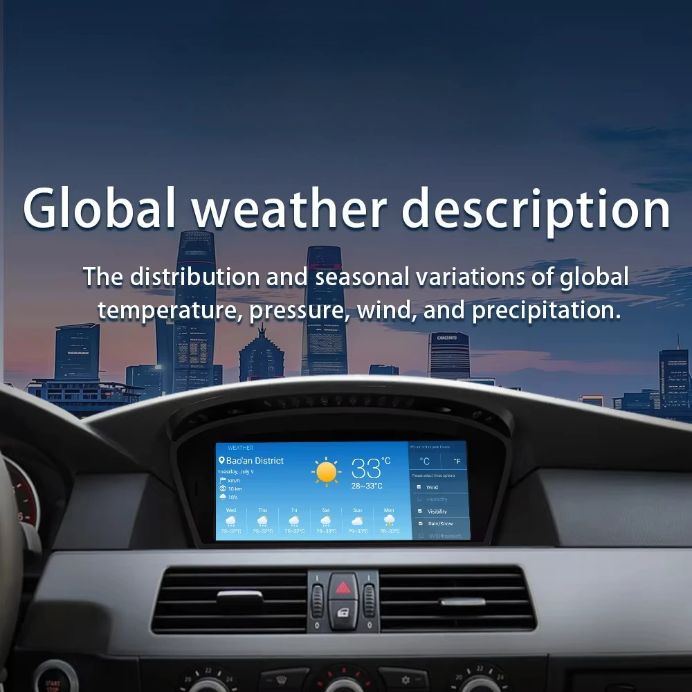 8.8-Inch New Qualcomm 680 GPS Navigation Android System Wireless Carplay AUTO  Video Player 1-Year Amplifier for E60 E61 E62