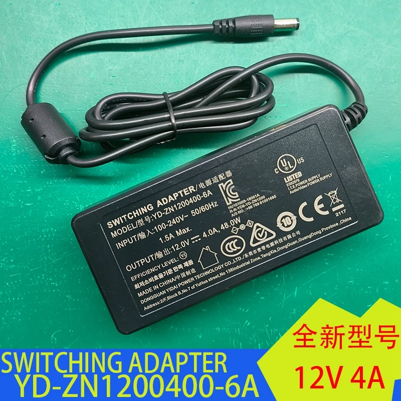 Original SWITCHING ADAPTER cash register power adapter YD-ZN1200400-6A food ordering machine 12V4A power panel 100-240V 48W