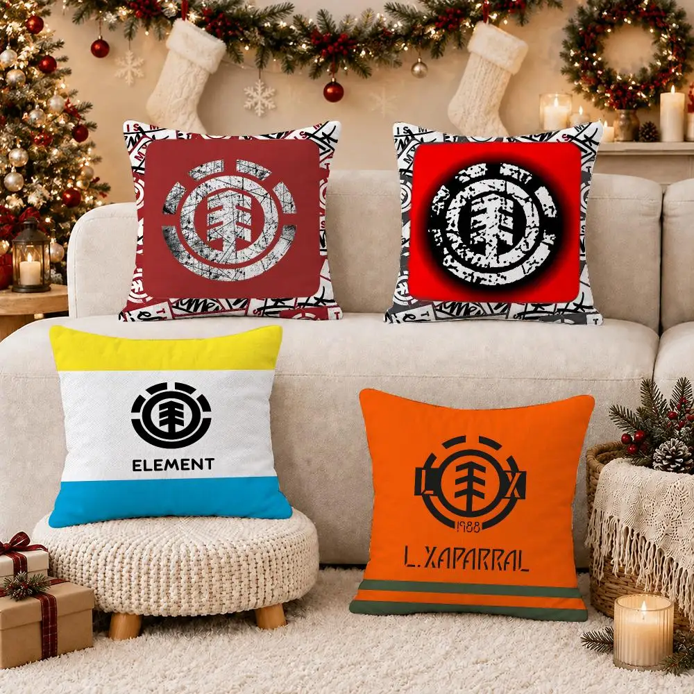 E-Element Skateboards Logo Cushion Cover Plush Decorative Pillow Case With Hidden Zipper Cutecore Room Decor For Home