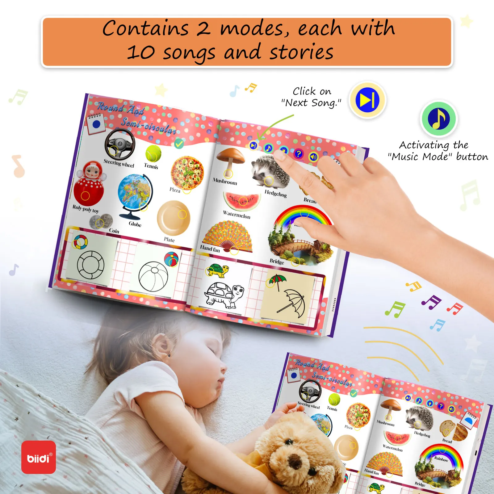 Montessori inglês toque livro interativo e-book crianças aprendizagem precoce brinquedos audiolivros infantis