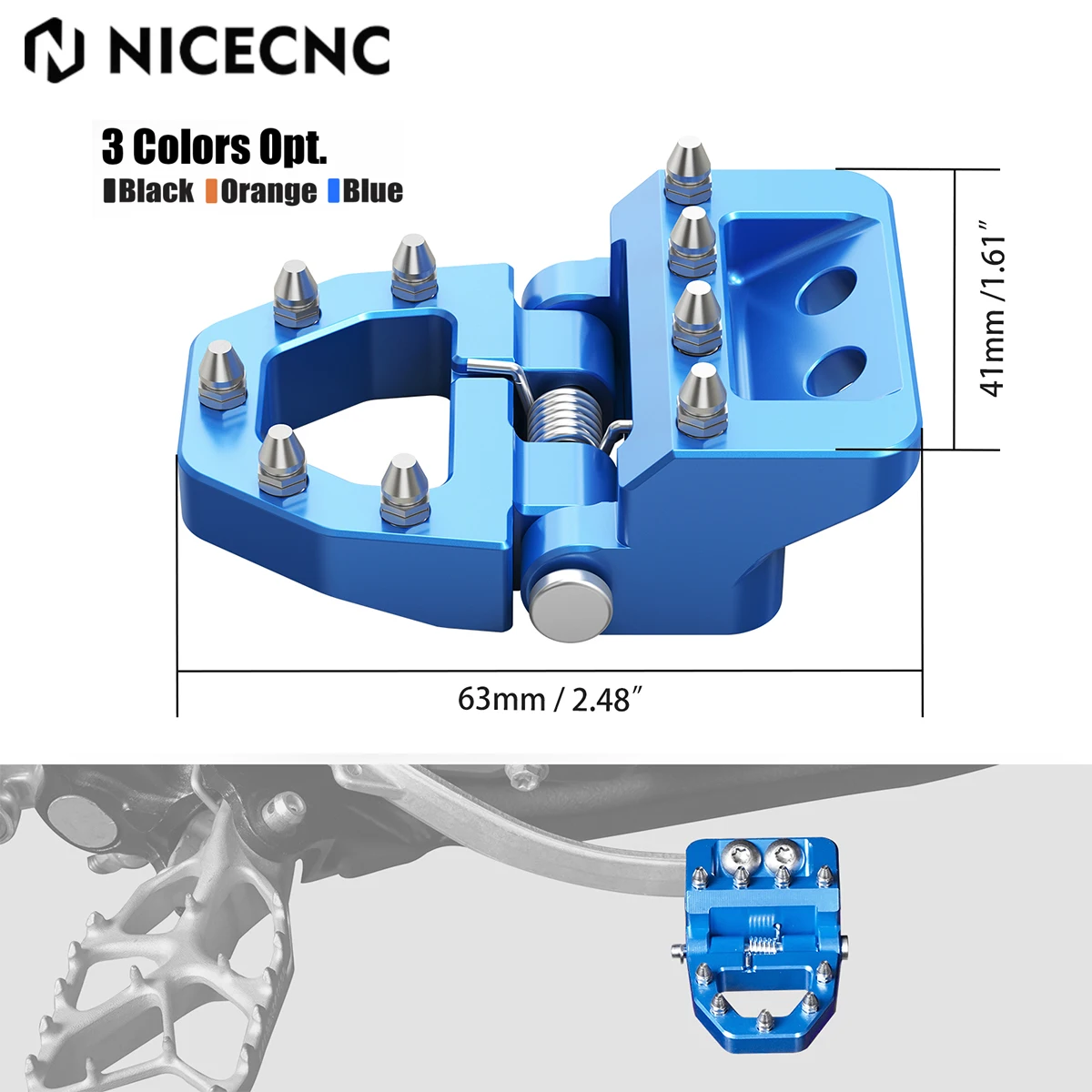 

2024 2023 For Husqvarna TE 300 TE 300i TE TEi TC FC TX FX FE 501 450 350 300 250 150 125 2017-2024 Fold Brake Pedal Step Plate