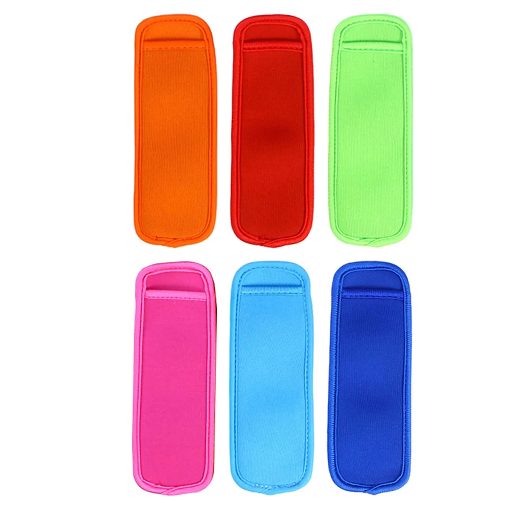 Colorful Popsicles Sets Ice Stick Holders Insulated Neoprene Cover Coolant for Car