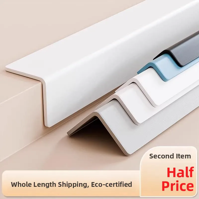 PVC Corner Guard Strip Wall Protection Tile  Decoration Living Room Anti-Collision Line No Drilling Required Home Use