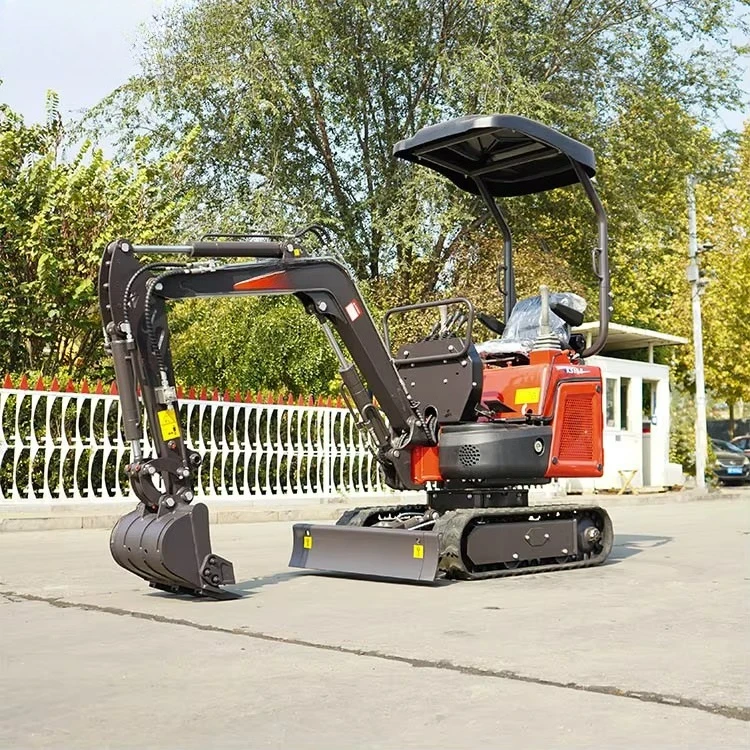 

China 1 Ton Mini Pelle Hydraulique Hydraulic Crawler Digger Excavators With Free Bucket And Canopy