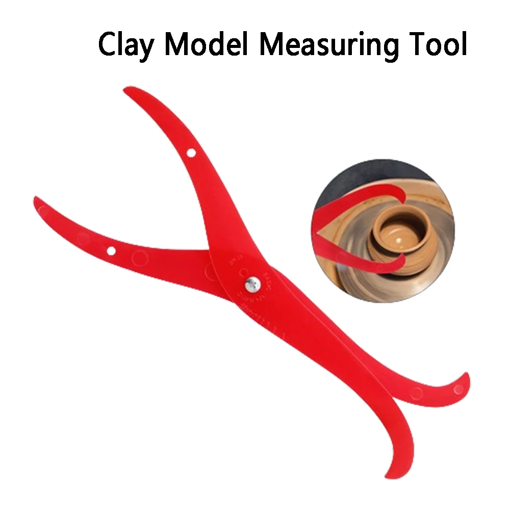 12 inch Clay Model Measuring Tool Double-headed Plastic Inside and Out Card Measuring Clay Art Supplies DIY Tool