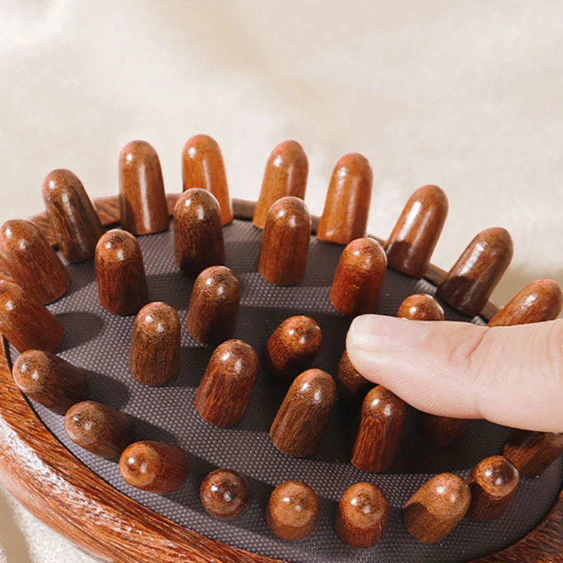 

Массажная щетка-меридиан, инструмент для массажа ног, деревянная подушка безопасности для живота, щетка для кожи головы, пять элементов, разблокировка тела, массаж живота