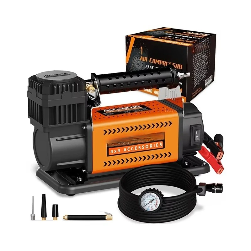 Heavy Duty 12V Portable Tire Inflator 150PSI High Flow Pump for 4x4 Off-Road SUV Truck Car Accessories