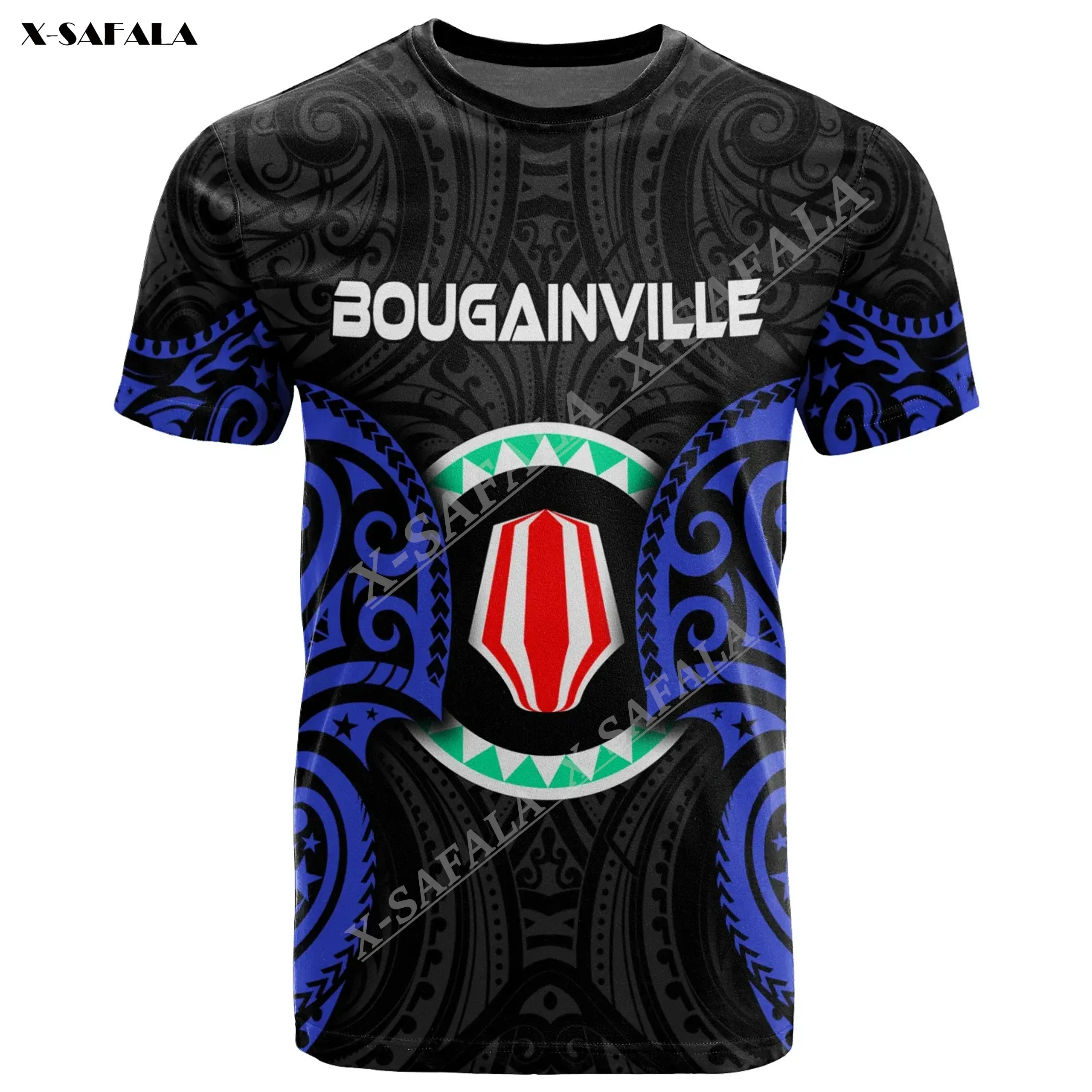 Papua New Guinea Autonomous Region Of Bougainville  3D Print Men T-Shirts Tops Tees Short Sleeve Casual Quick Dry Breathable