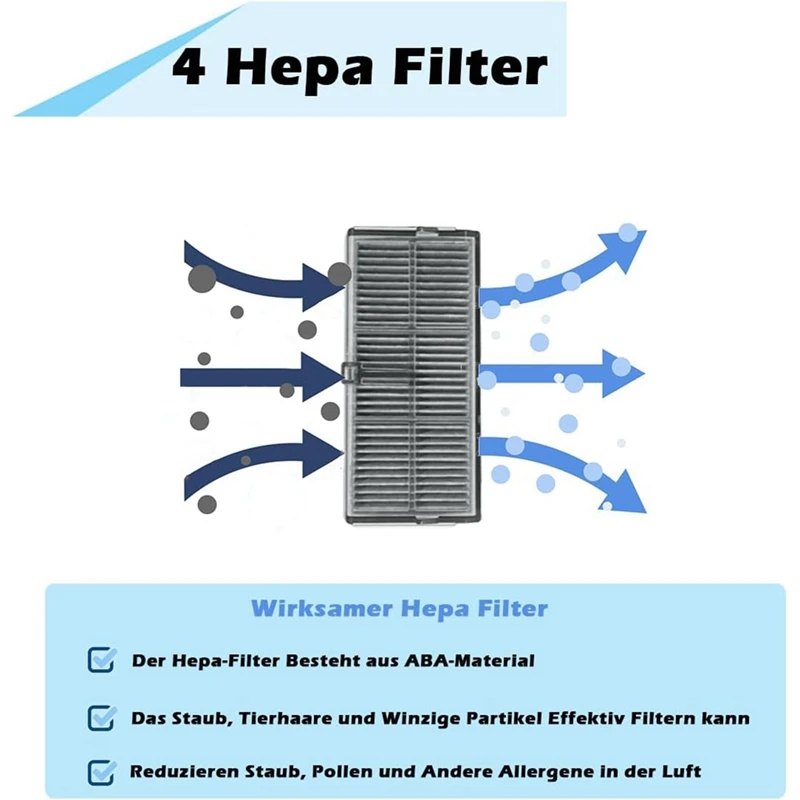 AB43-para Dreame X40 Ultra completo, S30 Pro Ultra Robot aspirador Cepillo Lateral principal filtros HEPA paño de mopa bolsas de polvo