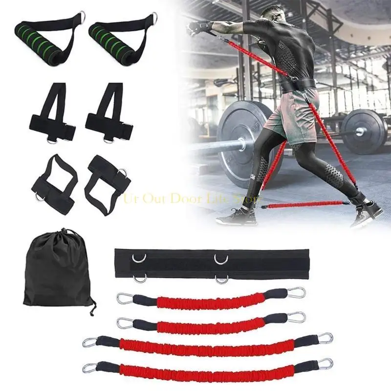 77UF Fitness Training Yoga Loop Band Pull Rope Resistance Belt Workout Elastic Workout with Strength Test Video