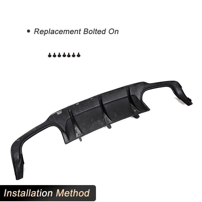 For W204 Rear Bumper Diffuser Lip Spoiler for Mercedes Benz W204 C63 AMG C300 Sport 2012-2014 Car Rear Apron Lip FRP Matte Black