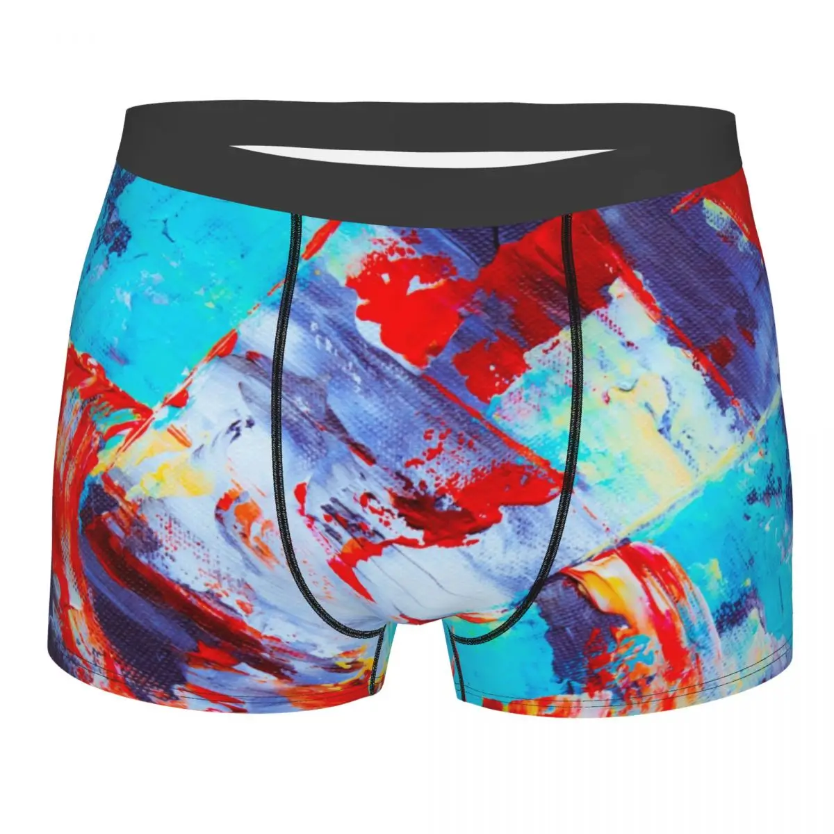 Paint Dark Abstract Acrylic Expressionist Art Underpants Breathbale Panties Men's Underwear Comfortable Shorts Boxer Briefs