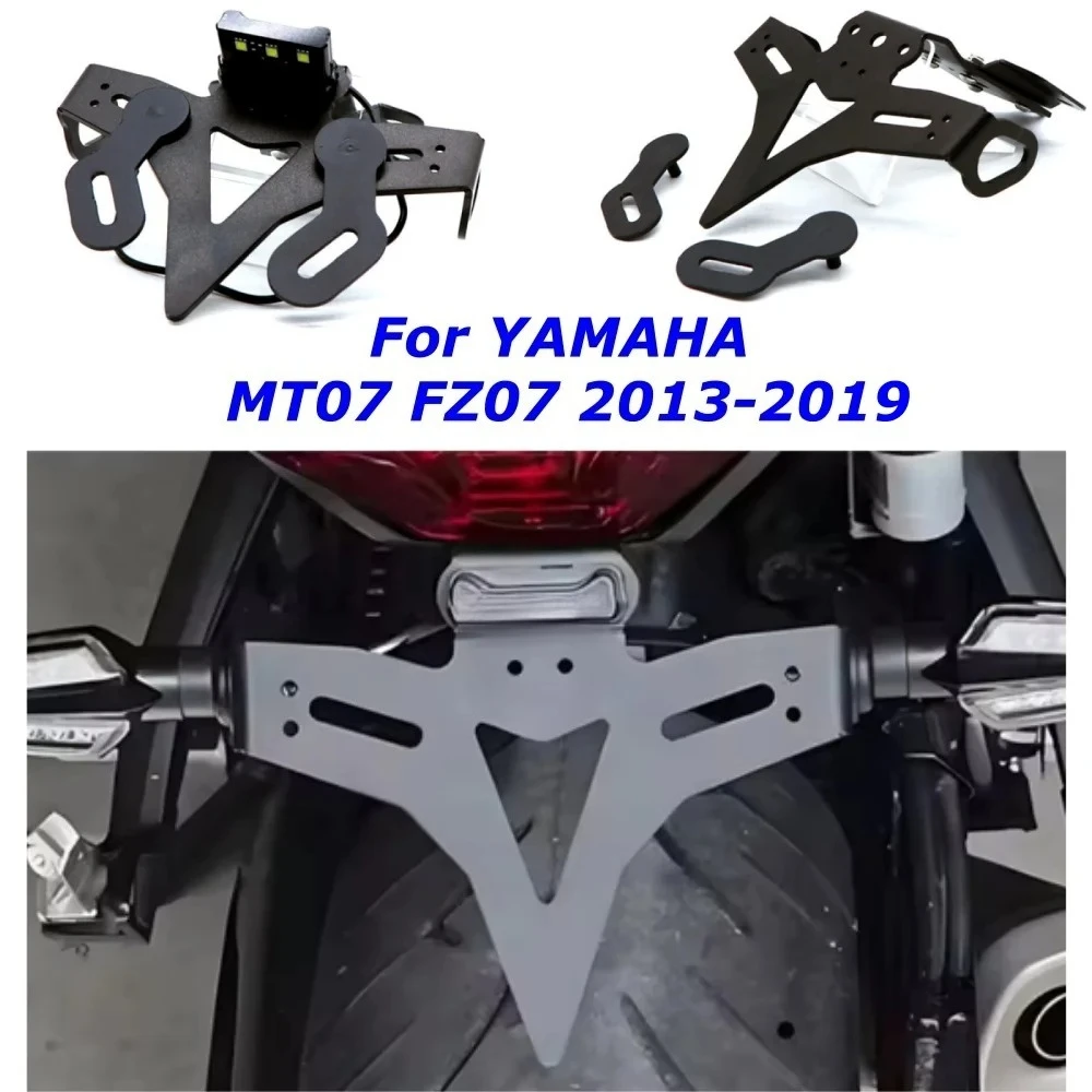 

Motorcycle For YAMAHA MT07 FZ07 2013-2019 MT 07 FZ 07 License Plate Frame Holder Tail Tidy Eliminator Registration Bracket