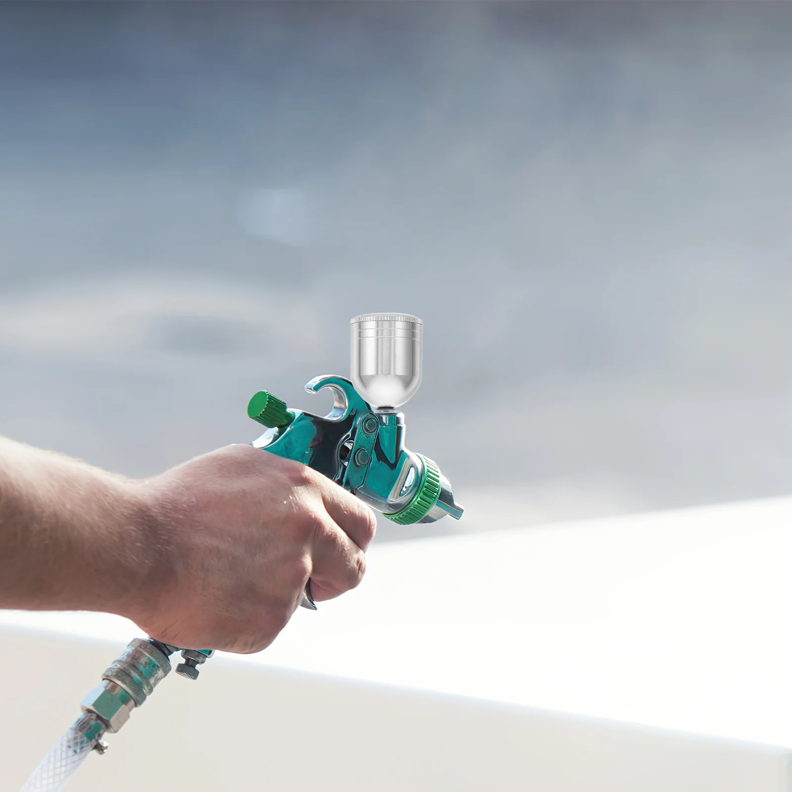 Botella de aerógrafo reemplazable, taza de pintura de Metal, contenedor de inyección recargable de 10 Ml, pintura de aerógrafo portátil resistente al desgaste