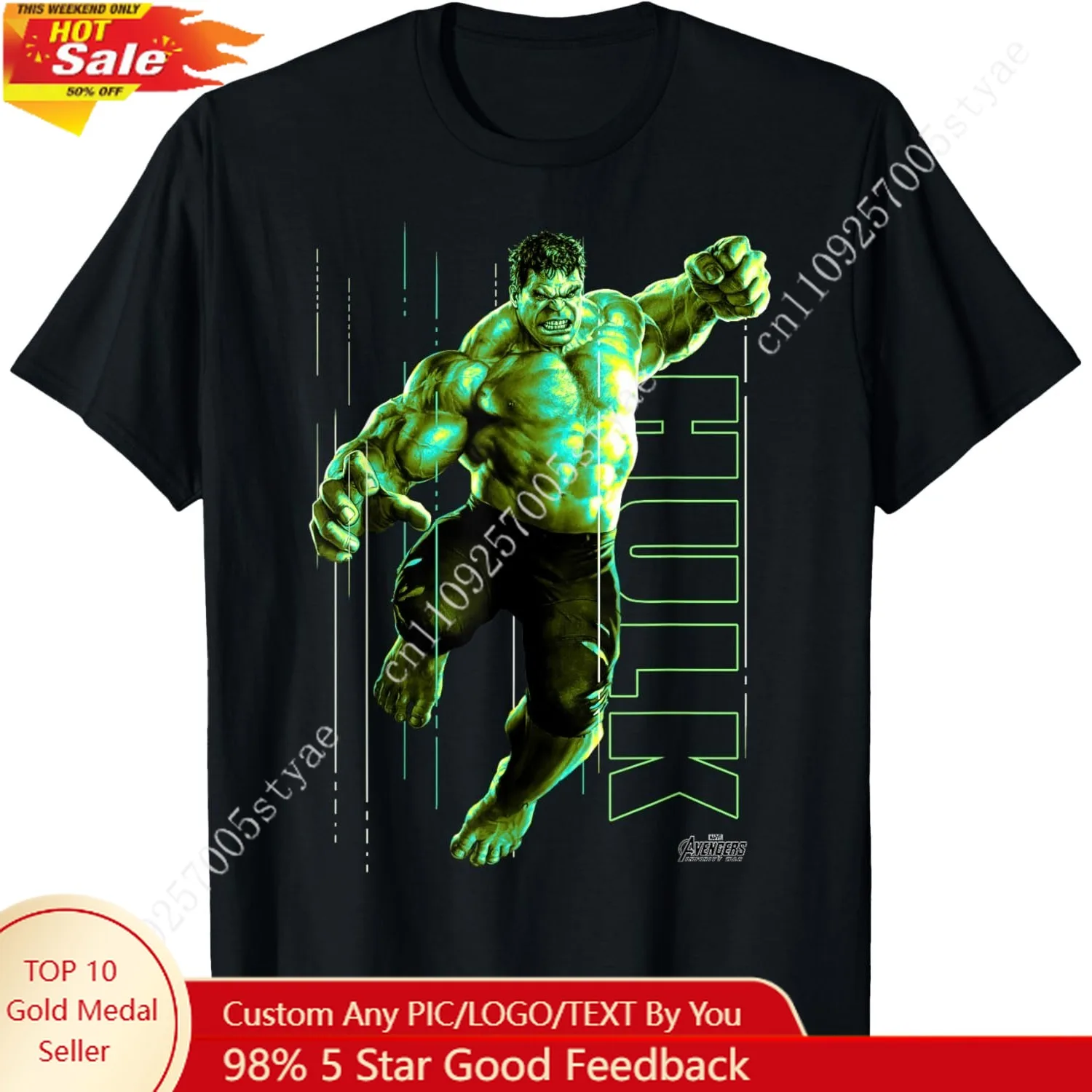 

Hulk Jump Smash Marvel Infinity War T-Shirt Man Tee Elastic Clothes Sport Outfit Long Sleeve T-shirts Casual Shirt Soft Tops