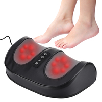 Electric Foot Massager Heating Therapy Hot Compression Shiatsu Kneading Roller Muscle Relaxation Pain Relief Foot Spa Machine