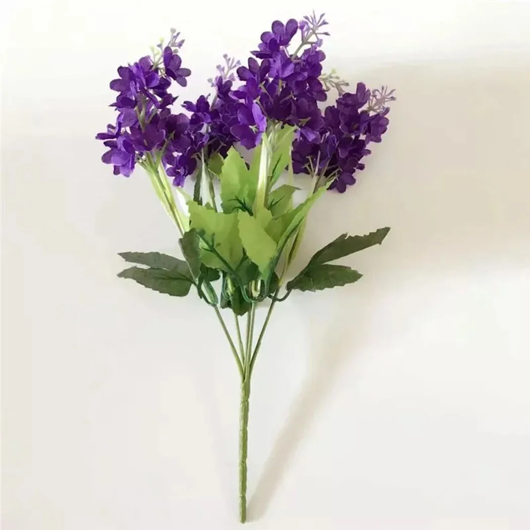 Hyacinth Artificial Flower Real Touch Realistic 33cm 5 Heads Bouquet Branch Fake For Office Party Grave Home Decor