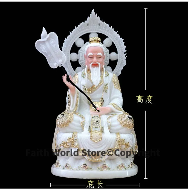 Taoism Buddhism High grade gilding jade Buddha statue Lord Lao Zi Tianzun TAI SHANG LAOJUN God HOME family effective protection