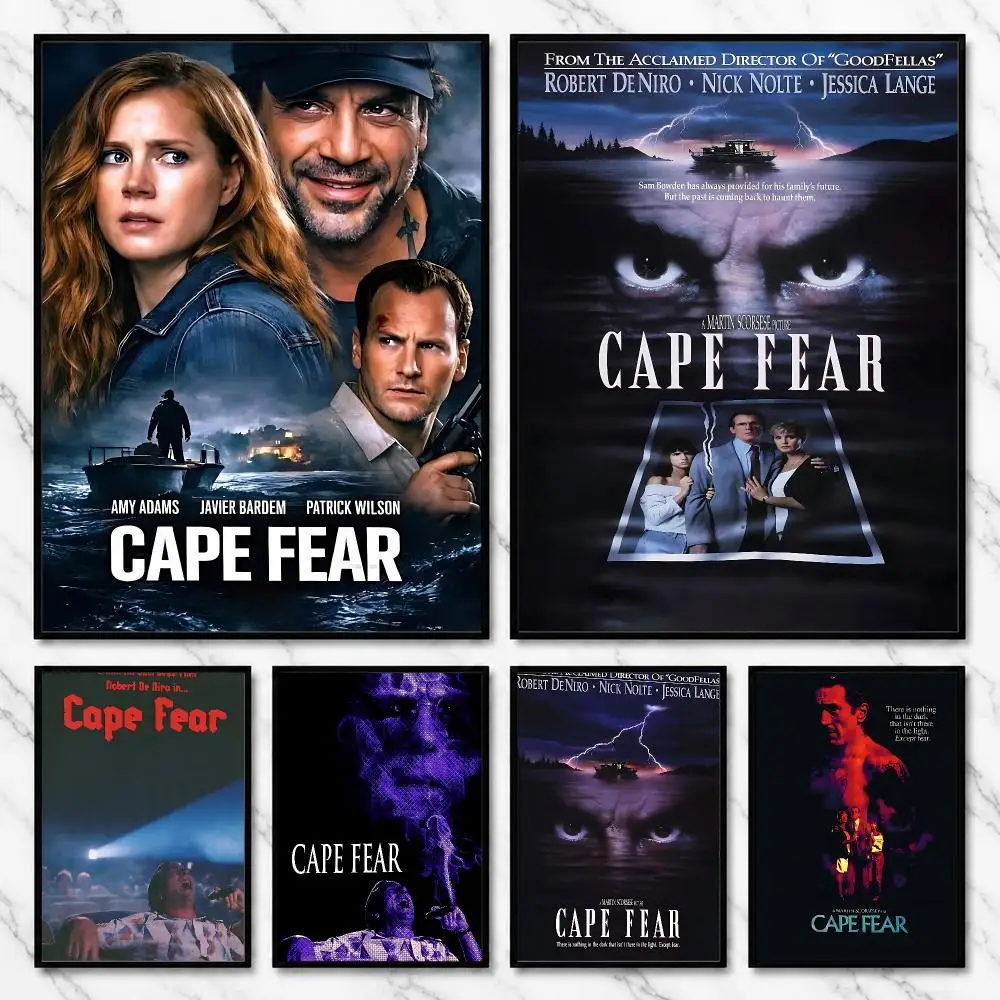 Cape Fear Revenge Paranoia Crime Thriller Classic Poster Self-Adhesive Unframed Fashion Wall Prints for Office & Home Decor