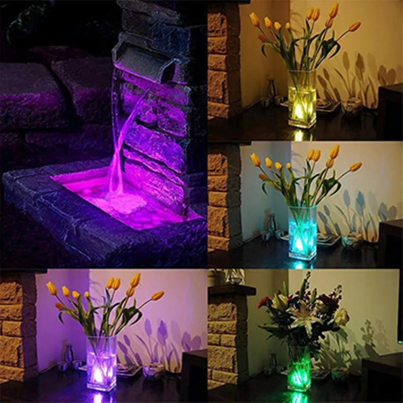 Under Water Led Light IP68 Waterproof Battery Operate RGB Submersible for Swimming Pool Fish Tank  Pond Wedding Party Decoration