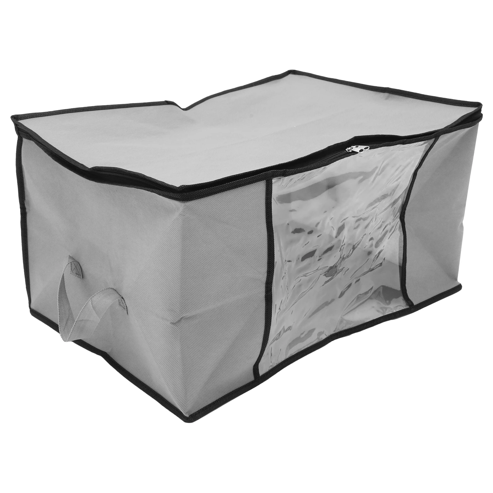 

Large Non-Woven Transparent Wardrobe Storage Box Foldable Closet Organizer Bed Sheet Bedding Storage Container