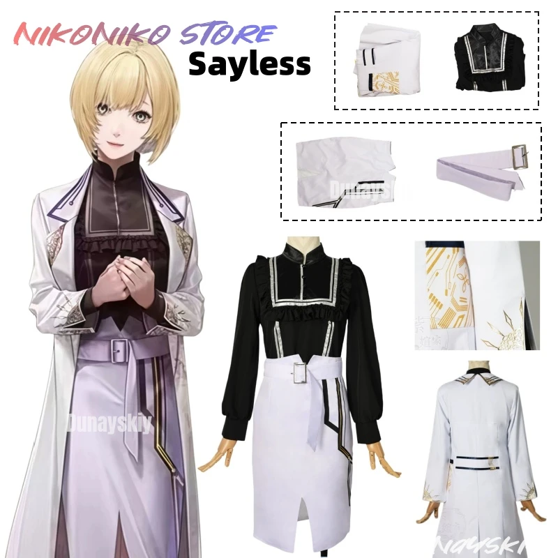 Game ErroR:salvation Sayless Costume de Cosplay Uniforme pour Halloween, Carnaval, Fête, Noël, Tenue de Jeu de Rôle
