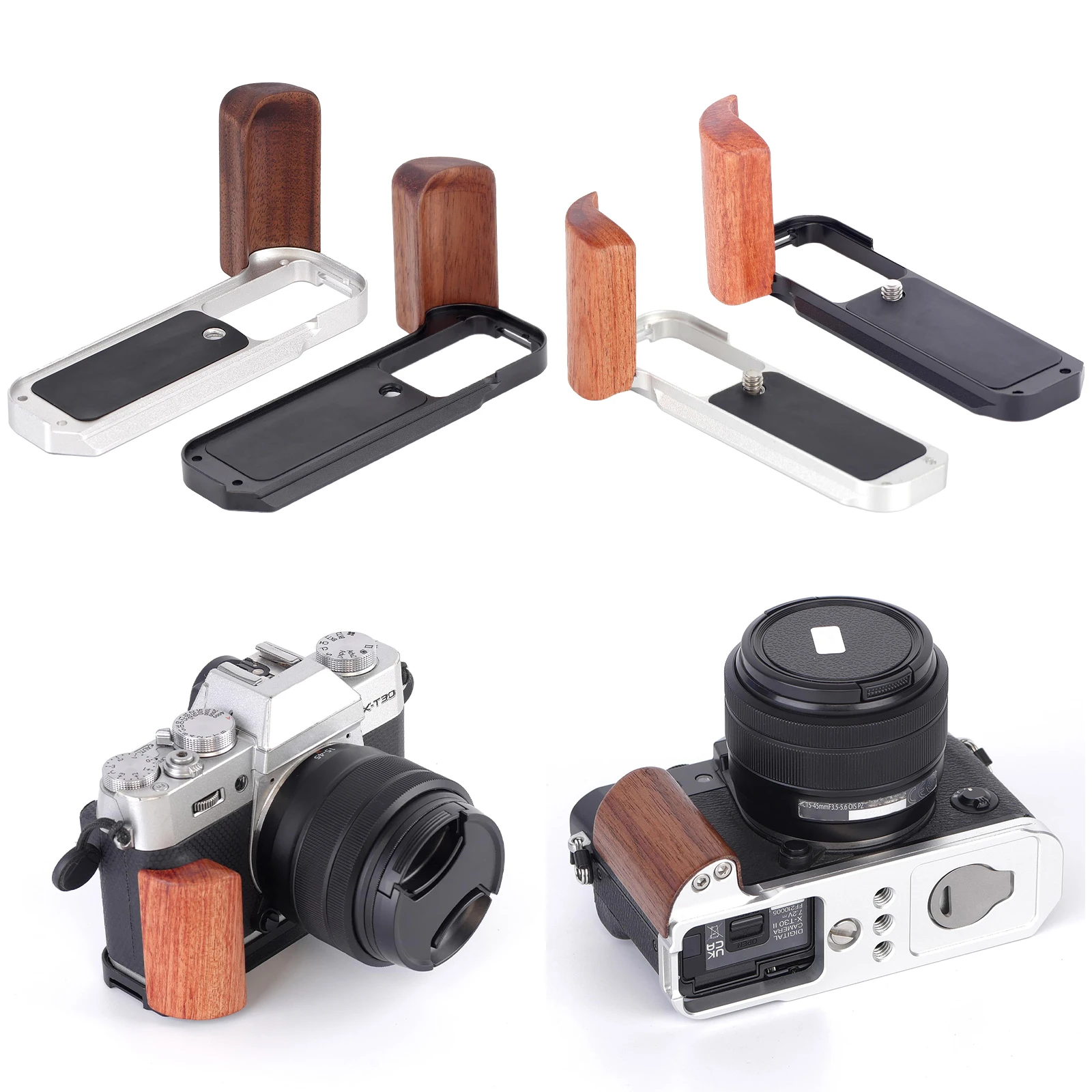 Für Fujifilm X-T30 III X-T30 II X-T30 Holz-Handgriff L-Platten-Halterung Arca Swiss Schnellwechselhalterung