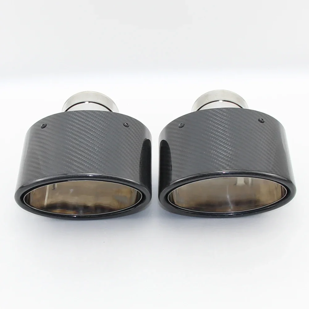 

1pcs Exhaust pipe muffler tail throat carbon fiber 150mm elliptical large diameter general purpose car modification