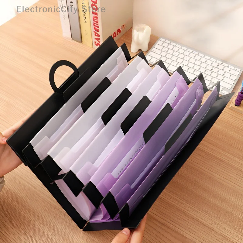 6-pocket Hanging Folder Multi-color Hanging File Organizer Removable Hanging Paper Organizer