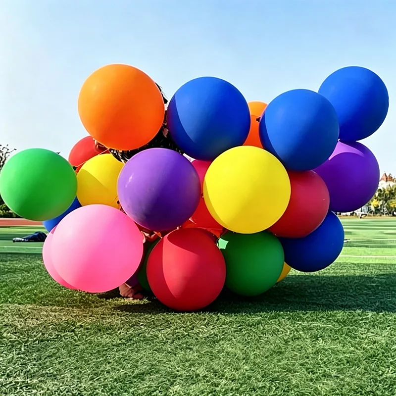 36 Zoll Große Latex-Ballons in Regenbogenfarben, Riesenballons für Geburtstag, Brautparty, Hochzeit, Karneval, Jubiläumsdekoration – Detail 2