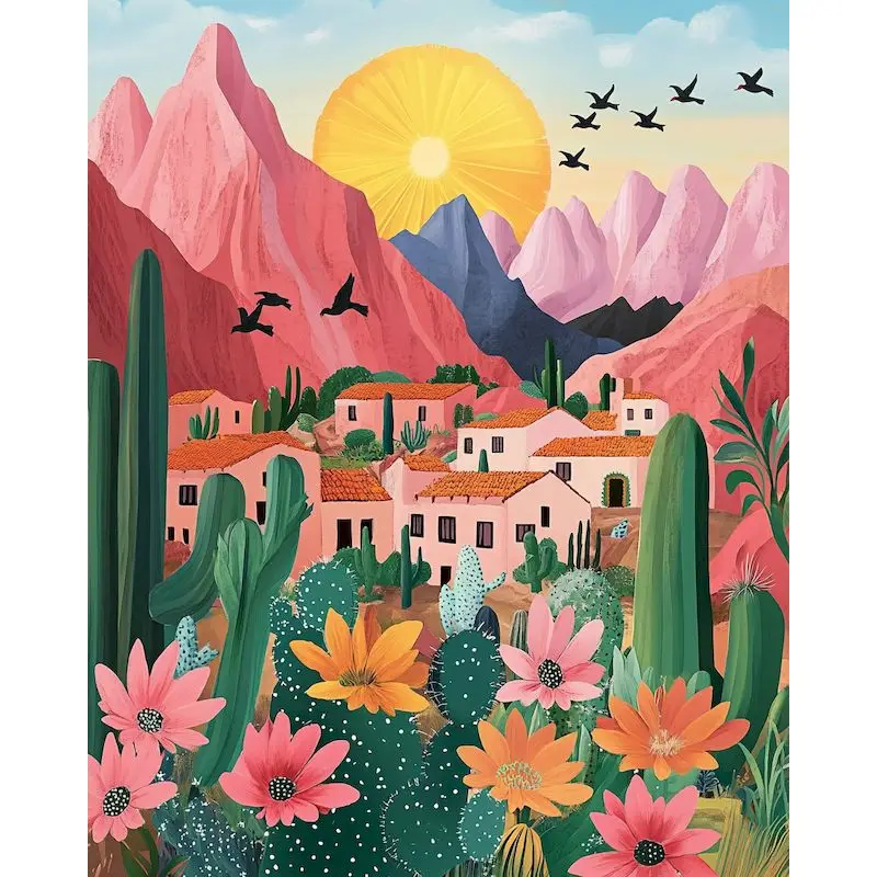 

GATYZTORY Painting By Number Plant Garden HandPainted Art Drawing On Canvas DIY Gift Pictures By Number Flowers Kits Home Decor