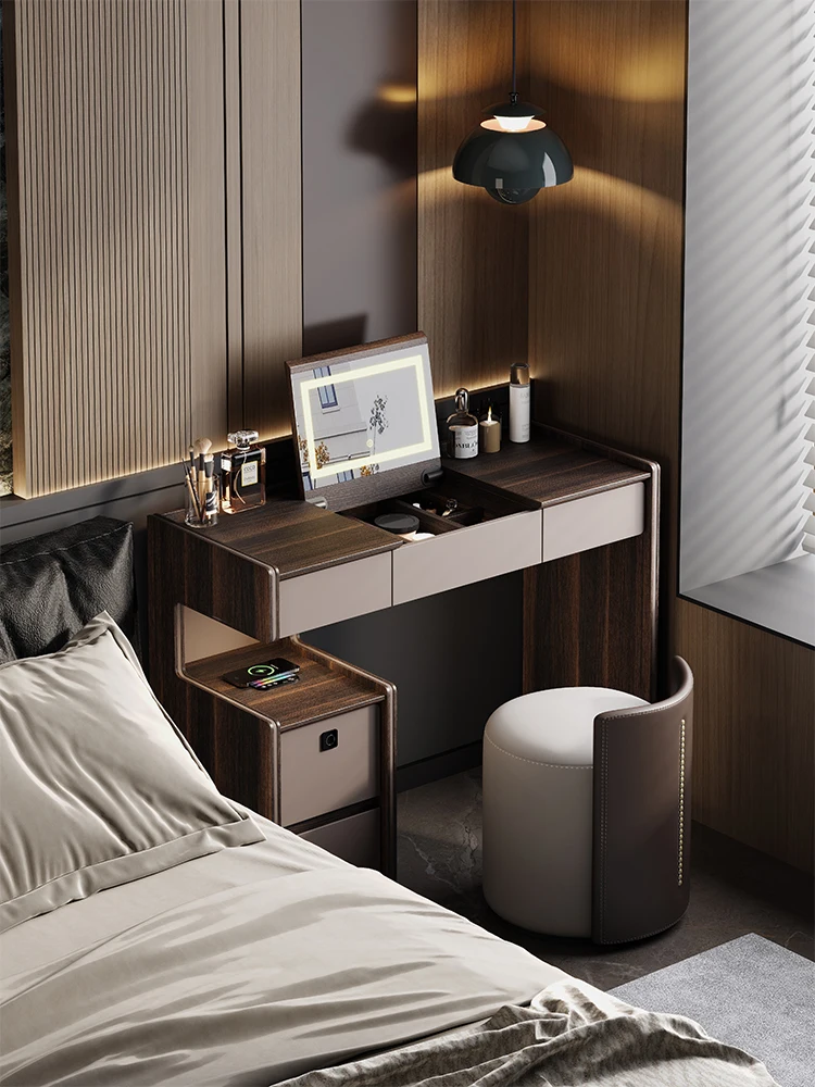 

Italian minimalist dresser, chest, integrated bedside flip