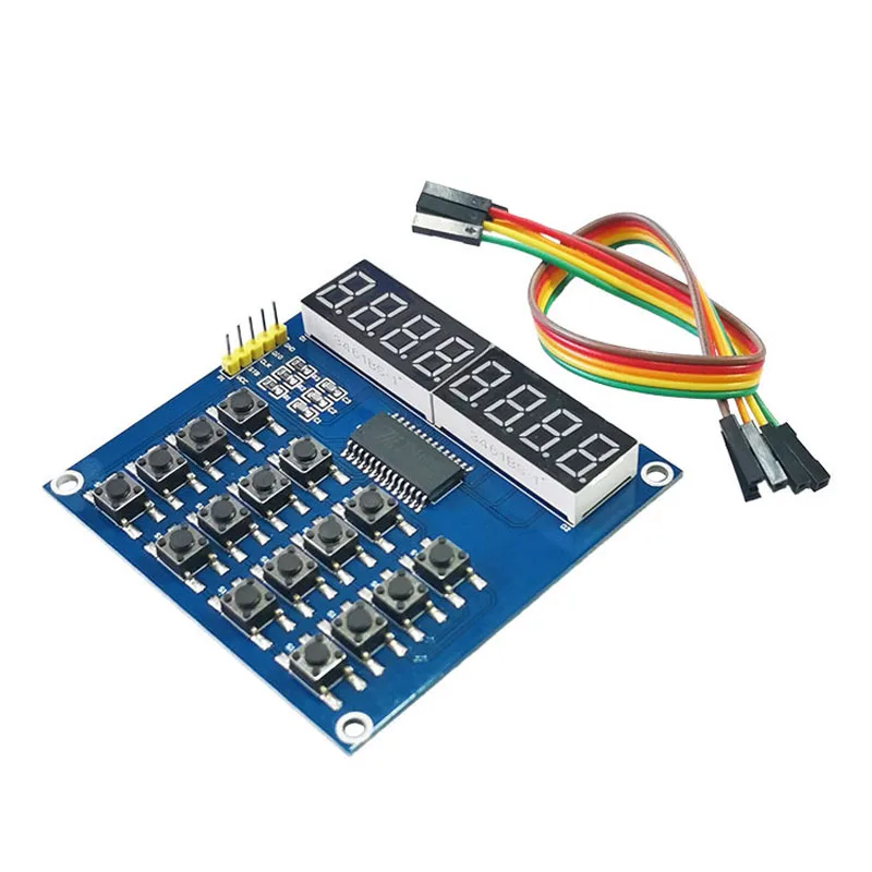 

1/2/5/20/50Pcs 16 Keyboard And 8-Bit Digital Tube LED Display Module TM1638 3-Wire Control Microcontroller Expansion