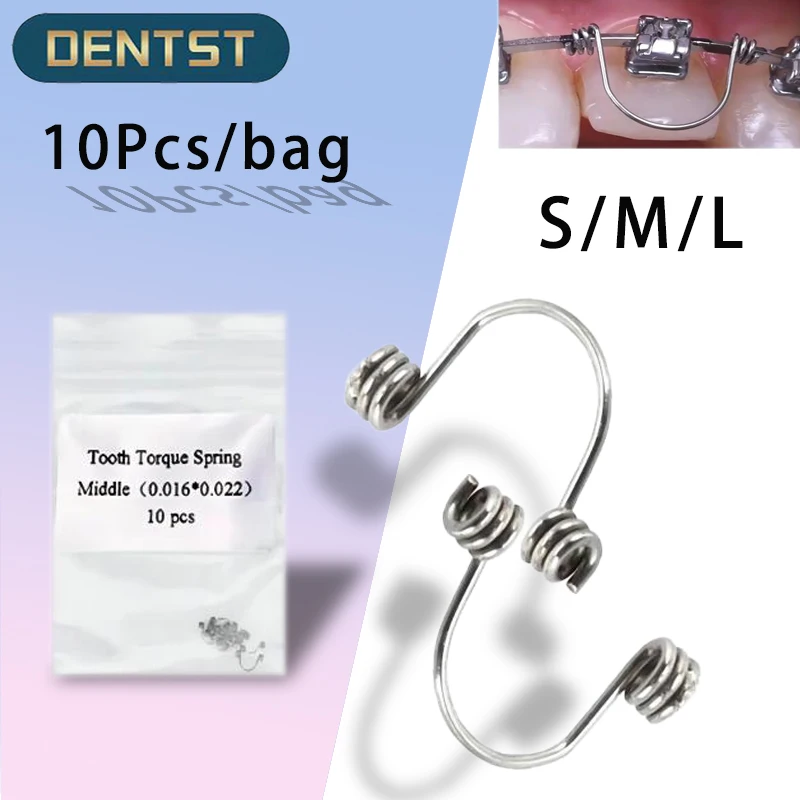 

10Pcs/bag Dental Orthodontic Torquing Spring Anterior Teeth Torque Rectangular Springs Stainless Steel Warren Spring Dentistry