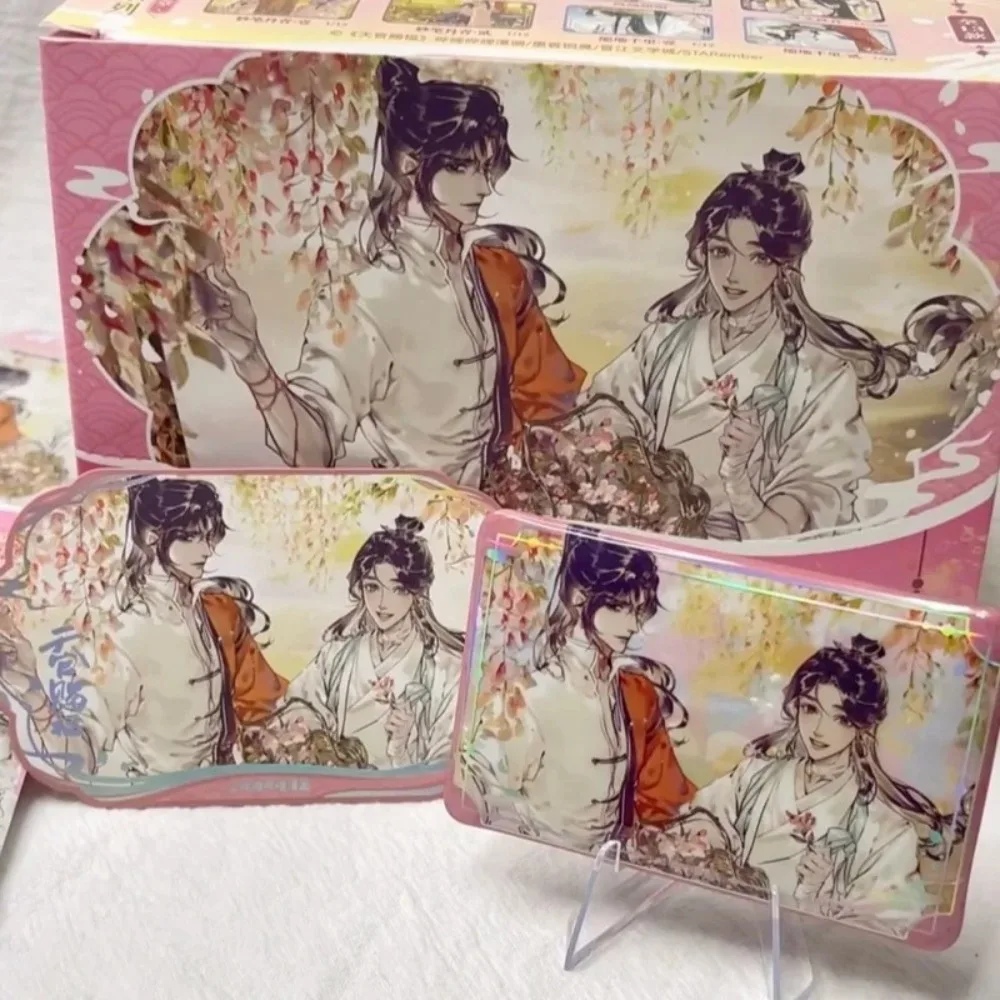 100% genuino Heaven Officials Blessing Card Lantern Night Cards Xie Lian San Lang Caricatura ‌   Regalos de tarjetas de colección de personajes