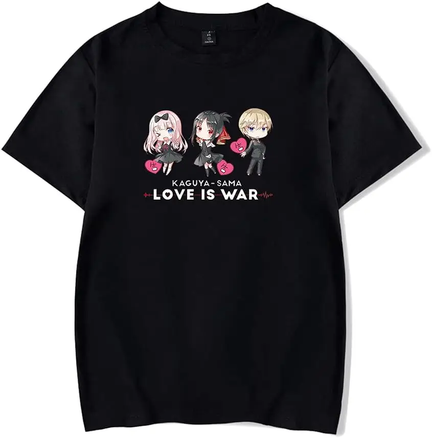 

New Anime T-Shirt Merch Kaguya sama Love is War Casual Short Sleeved T Shirt Unisex Tee