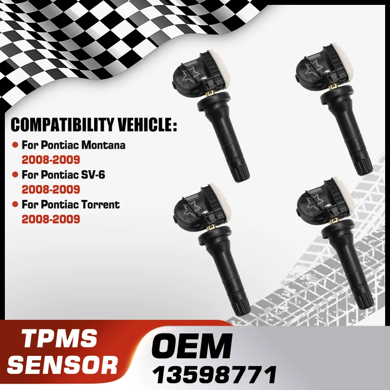 13598771 1/4 قطعة سيارة TPMS نظام استشعار مراقبة ضغط الإطارات ل بونتياك مونتانا بونتياك SV-6 بونتياك تورنت 2008 2009 315 ميجا هرتز