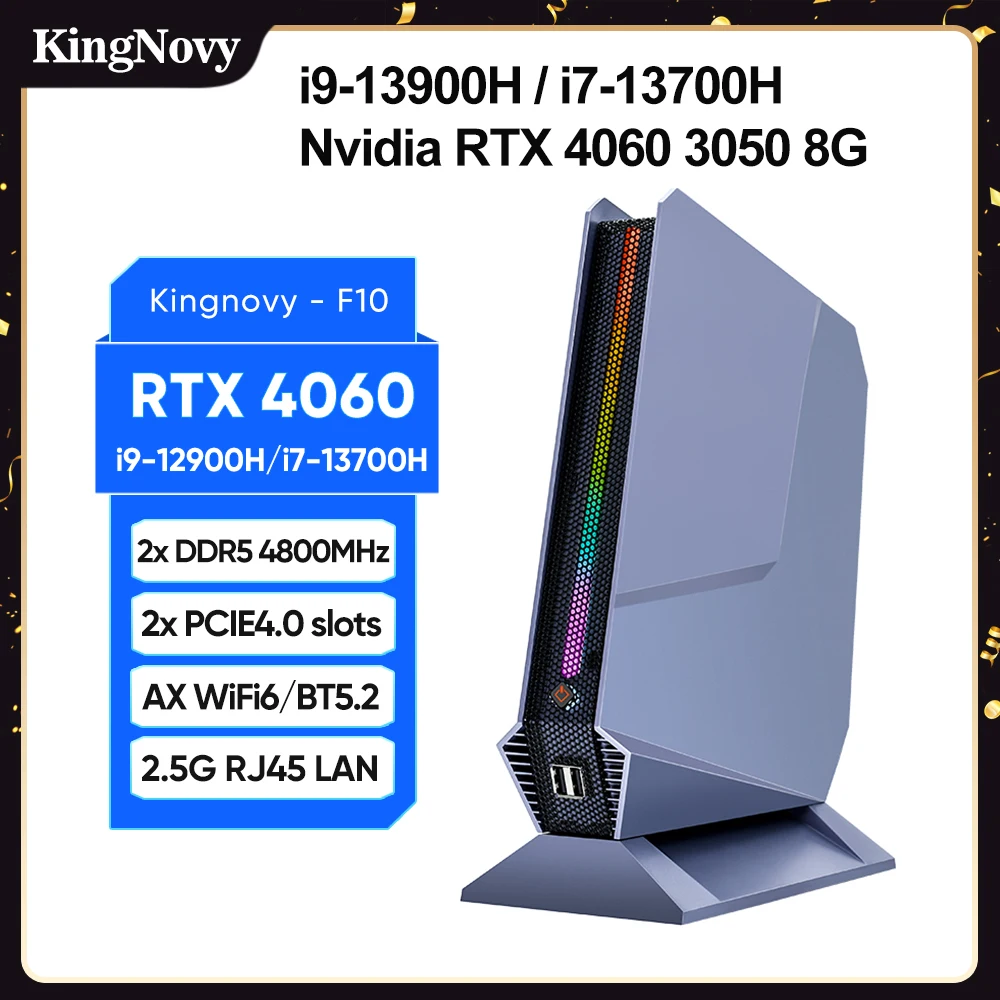 미니 게이머 PC 데스크톱 컴퓨터, 인텔 i9 12900H, i7 12700H, 엔비디아 RTX 3050, 4G, 6G, 8G, PCIE4.0, 2xDDR4, 윈도우 11, 3x4K, WiFi6, 12 세대