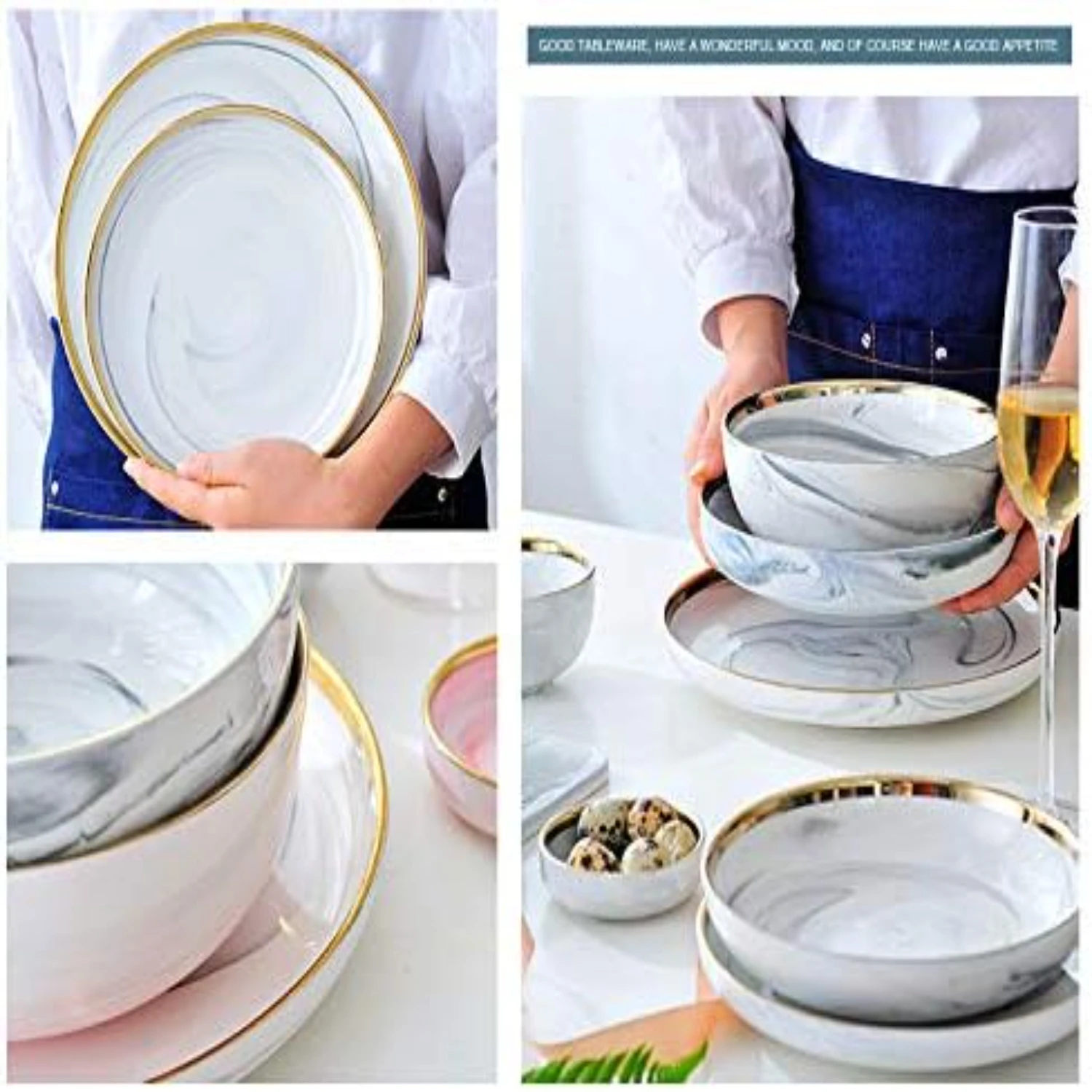 Premium Elegant Dinnerware Set for Stylish Gatherings - Elevate Your Dining Table with Luxurious Tableware - Must-Have for Upsca